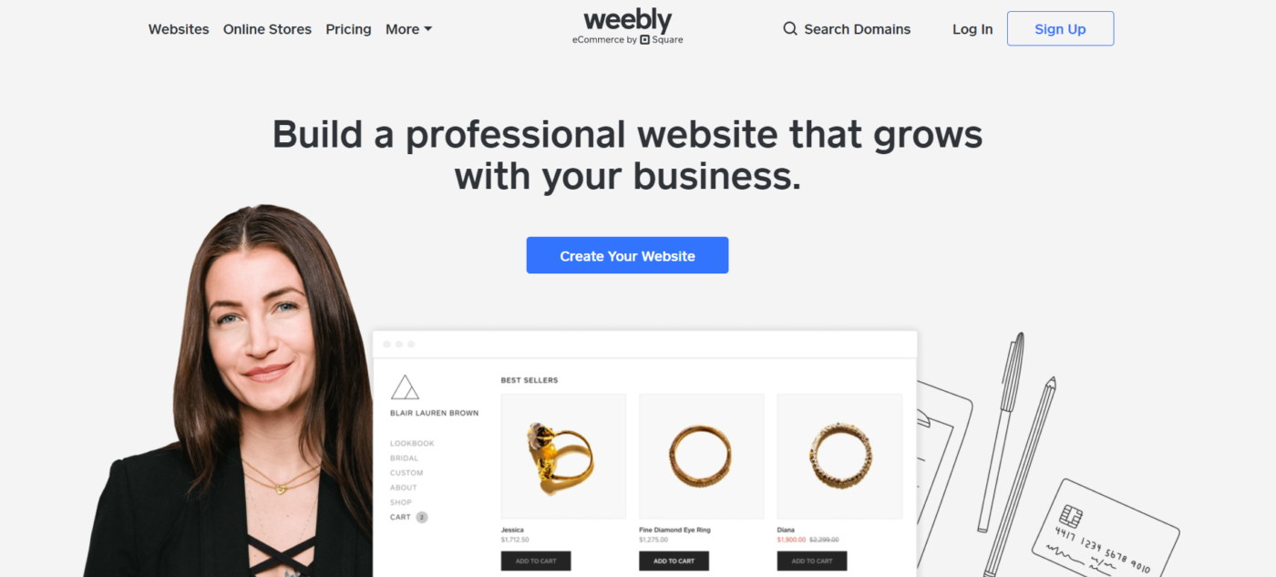 Weebly web designing software