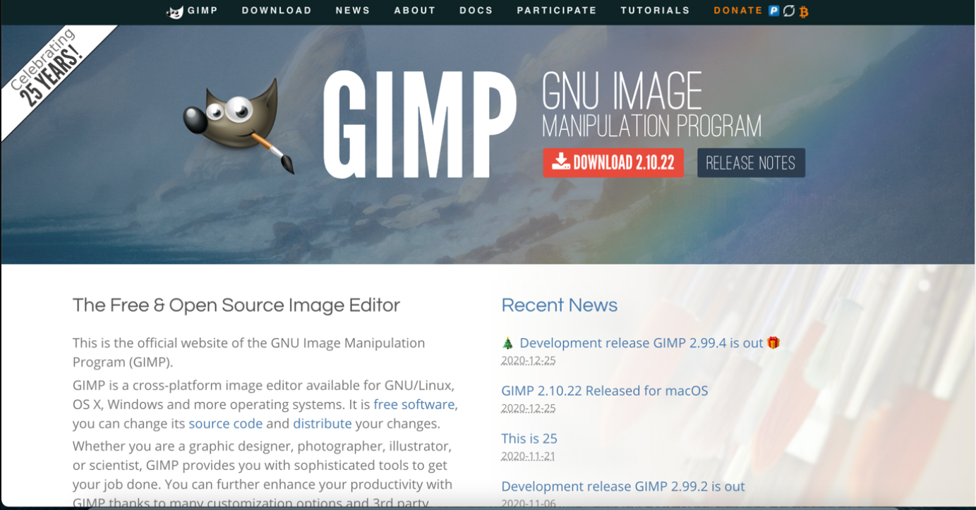 gimp graphic design software