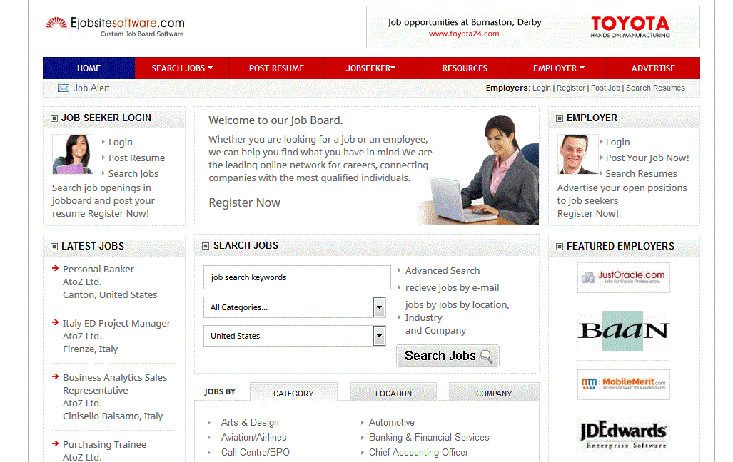 Company search. Job Board. Recruitment website. Board software.