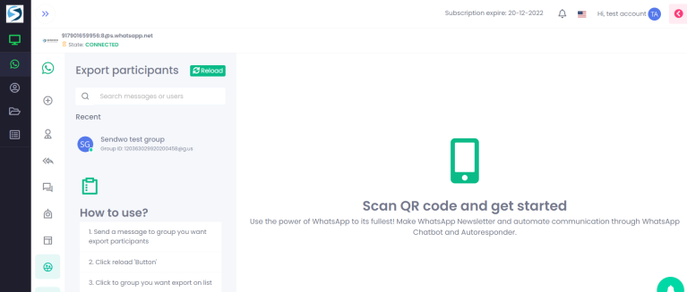 Sendwo dashboard group extract