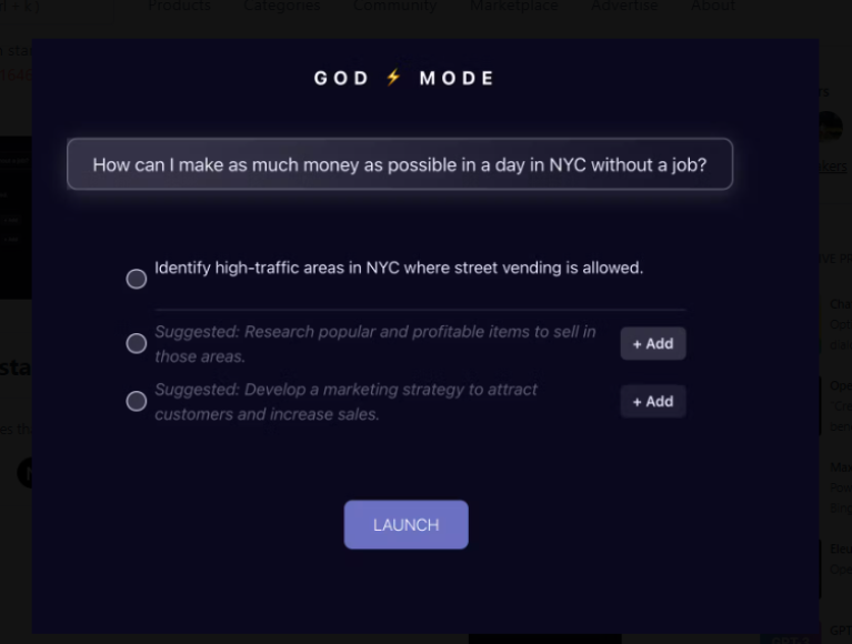 God-mode ai Homepage